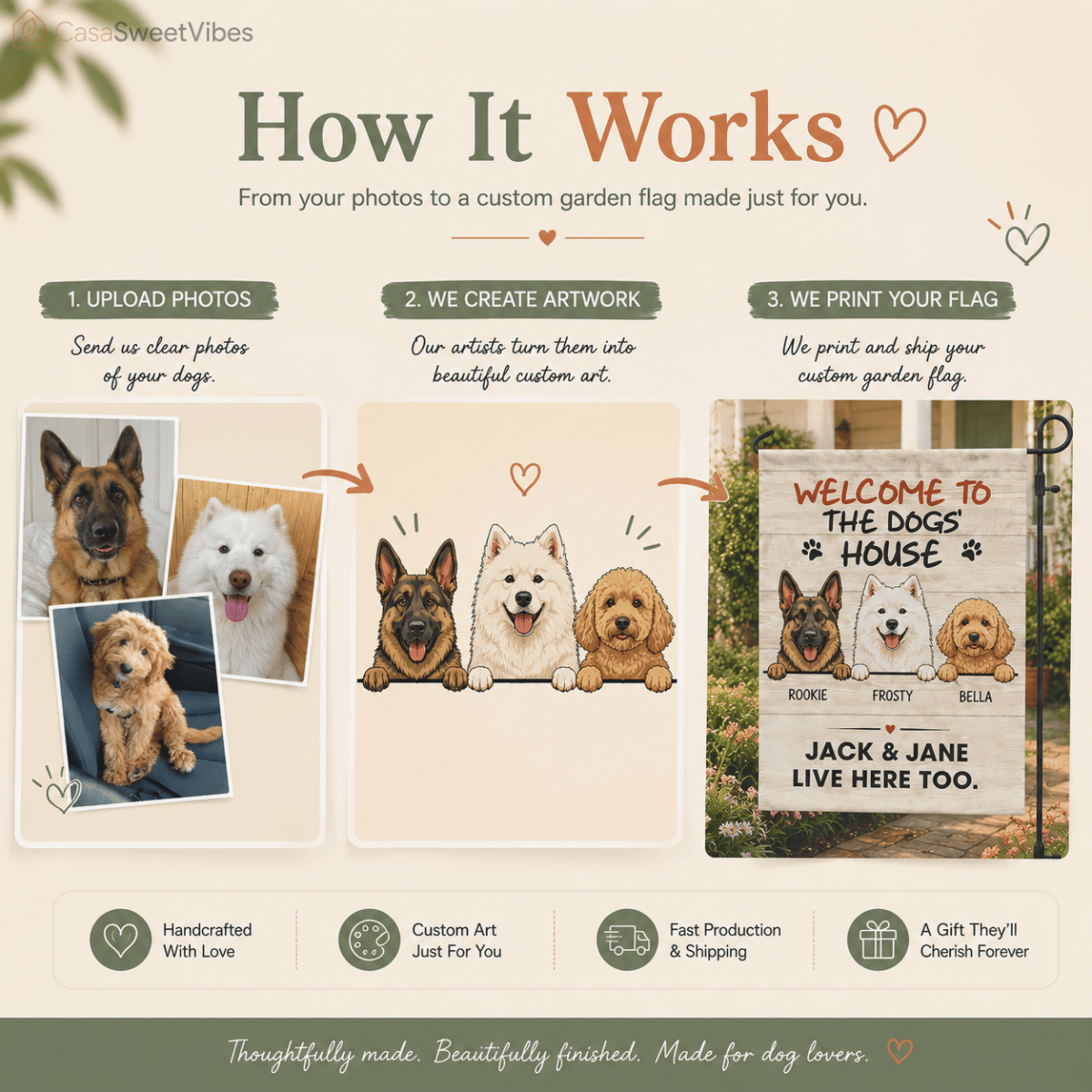 SweetVibes - Personalized Pet Garden Flag