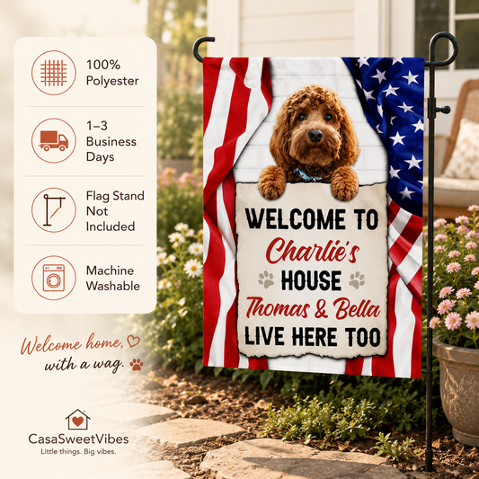 SweetVibes - Personalized Patriotic Paws Welcome